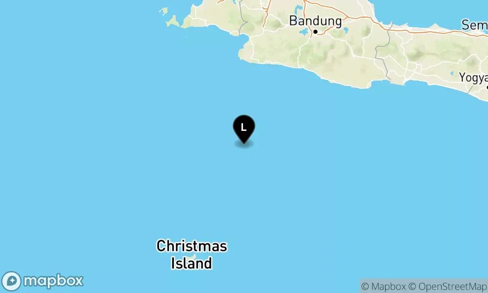 Peta episentrum gempa M5.7 — 193 km BaratDaya KAB-SUKABUMI-JABAR