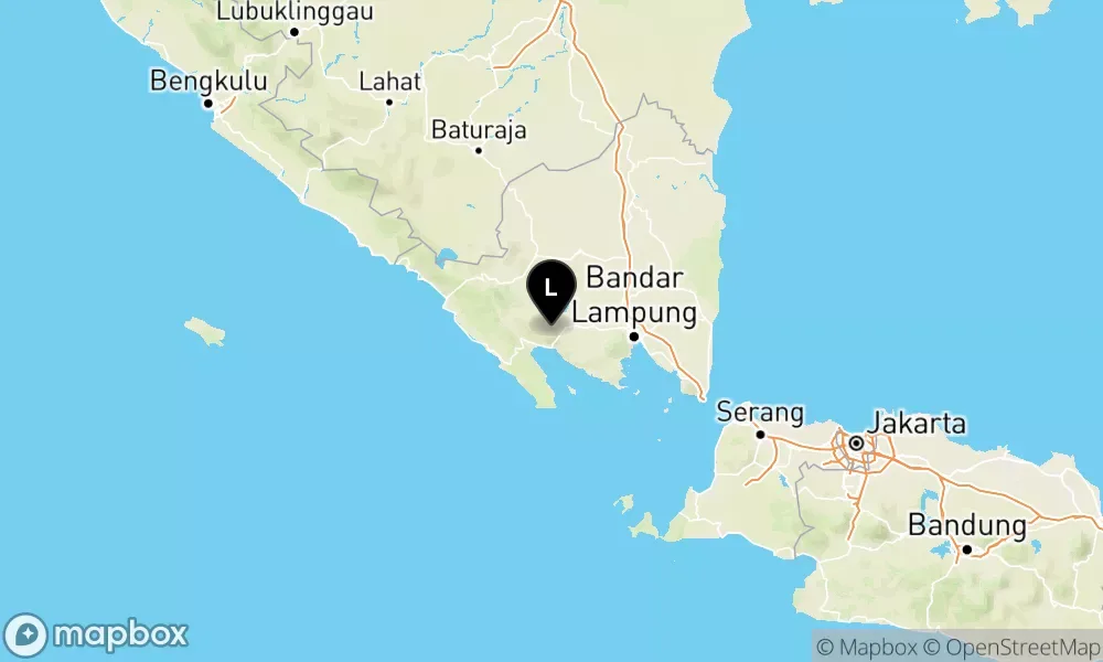 Earthquake epicenter map M3.9 — Pusat gempa berada di darat 10 km utara Tanggamus