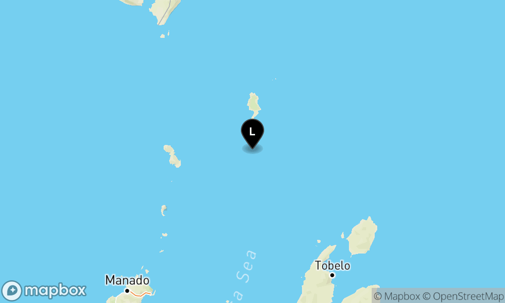 Peta Gempa 44 km Tenggara MELONGUANE-SULUT