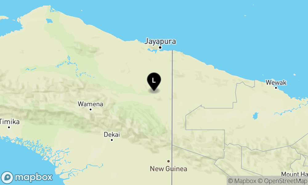 Peta Gempa 43 km BaratDaya KEEROM-PAPUA