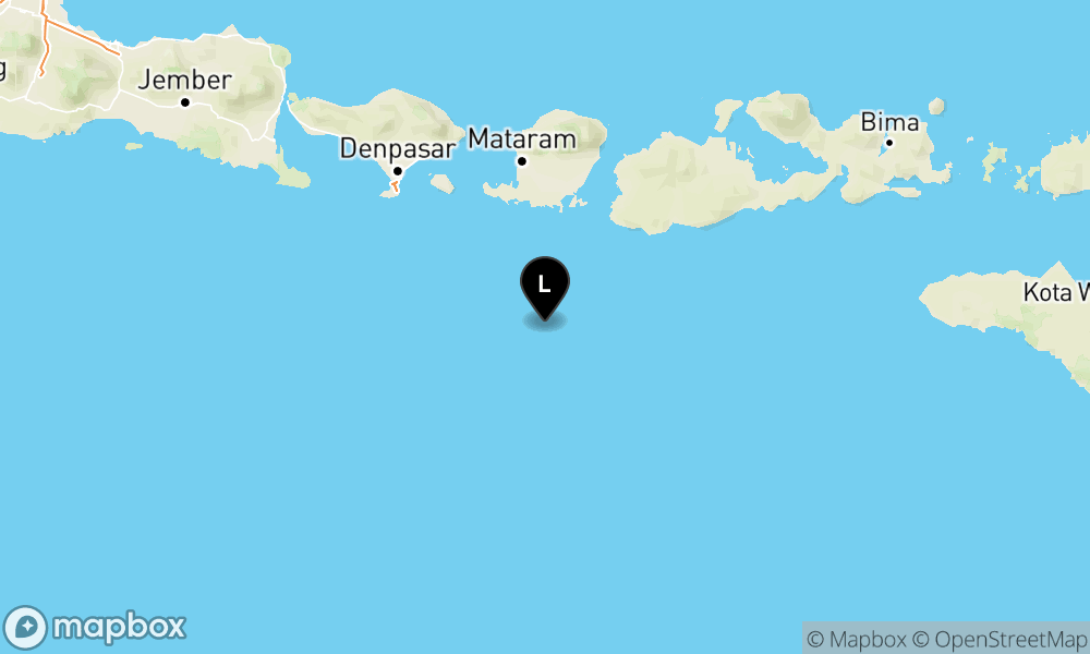 Peta Gempa 115 km Selatan LOMBOKTENGAH-NTB