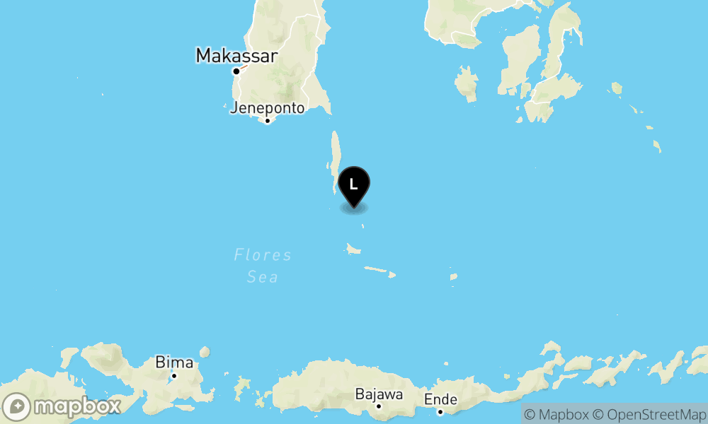 Peta Gempa 47 km Tenggara SELAYAR-SULSEL