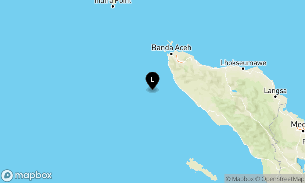 Peta Gempa 82 km BaratDaya CALANG-ACEHJAYA