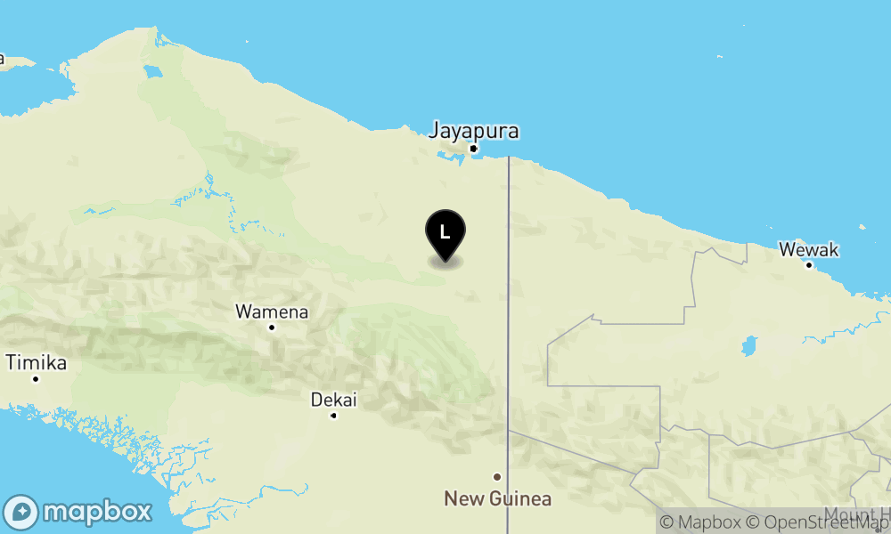 Peta Gempa 41 km BaratDaya KEEROM-PAPUA