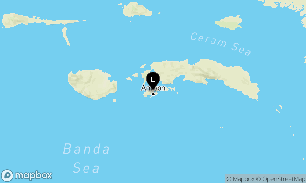 Peta Gempa Pusat gempa berada di darat 7 km Utara Ambon