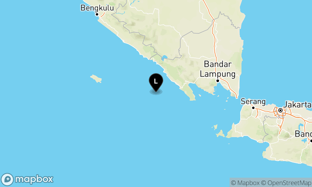 Peta Gempa 67 km BaratDaya PESISIRBARAT-LAMPUNG