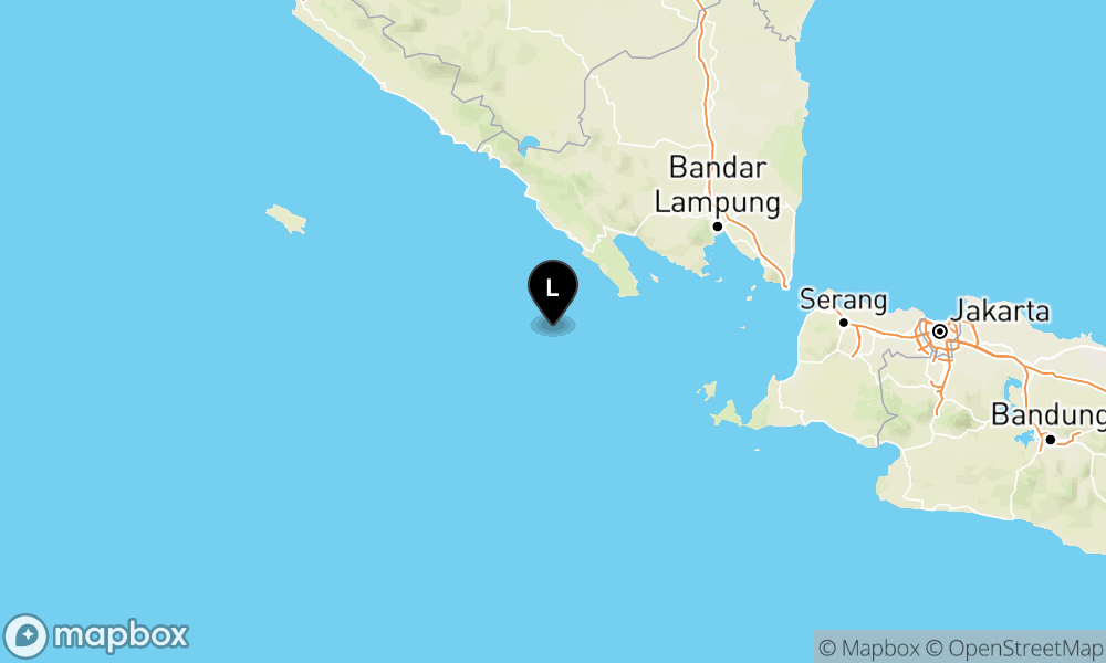 Peta Gempa 100 km BaratDaya TANGGAMUS-LAMPUNG