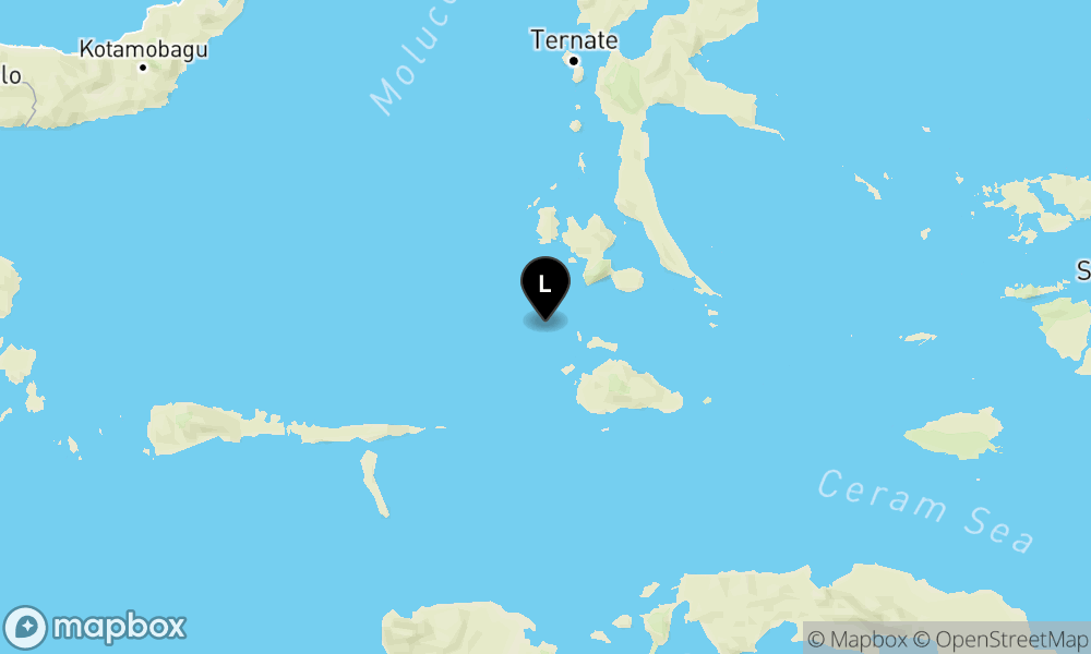 Peta Gempa 62 km BaratDaya LABUHA-MALUT