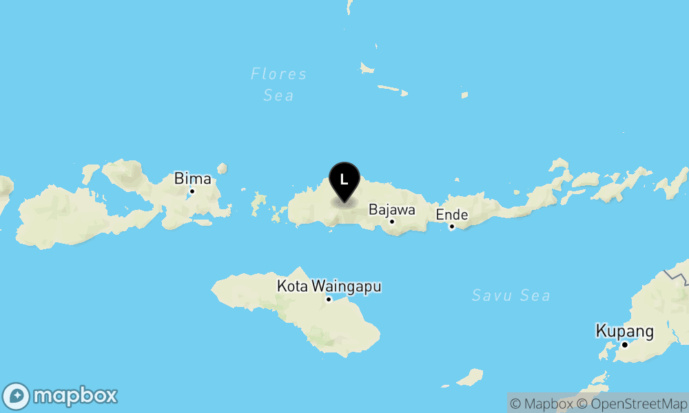 Peta Gempa Pusat gempa berada di darat 2 km BaratDaya RUTENG-MANGGARAI