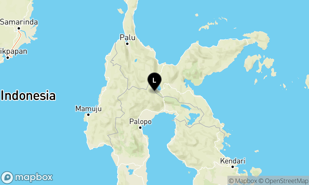 Peta Gempa Pusat gempa berada di darat 66 km TimurLaut LUWU UTARA