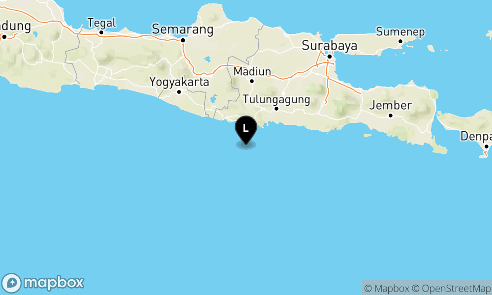 Peta Gempa 64 km Tenggara PACITAN-JATIM