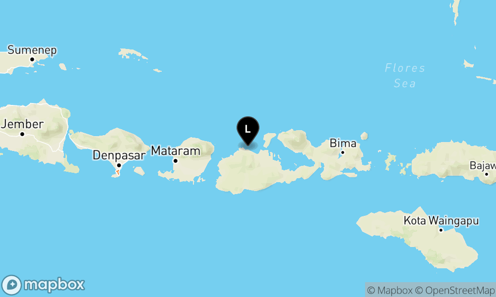 Peta Gempa Pusat gempa berada di laut 22 km barat laut Sumbawa