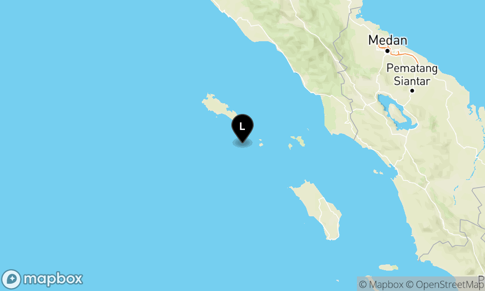 Peta Gempa 43 km BaratDaya SINABANG-ACEH