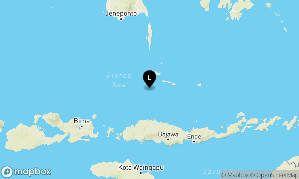 Peta Gempa 123 km TimurLaut RUTENG-MANGGARAI-NTT