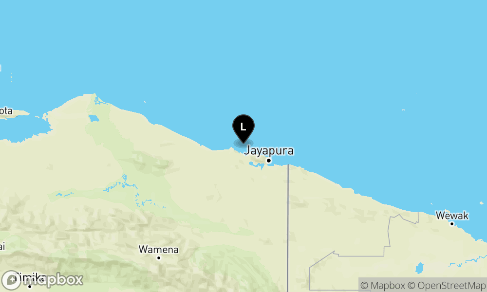 Peta Gempa Pusat gempa berada di laut 32 km BaratLaut Kab-Jayapura