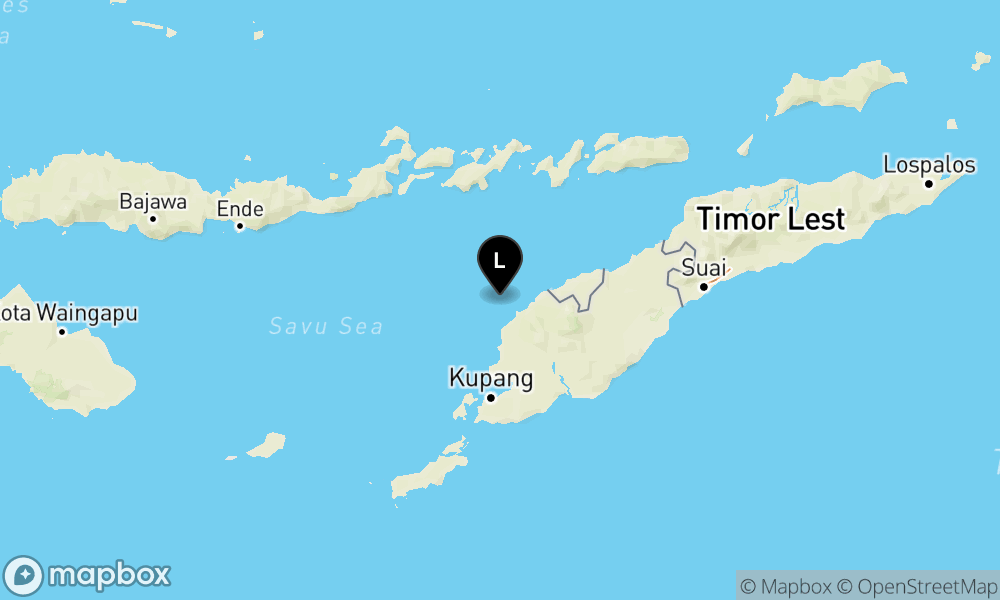 Peta Gempa 68 km BaratLaut KAB-KUPANG-NTT