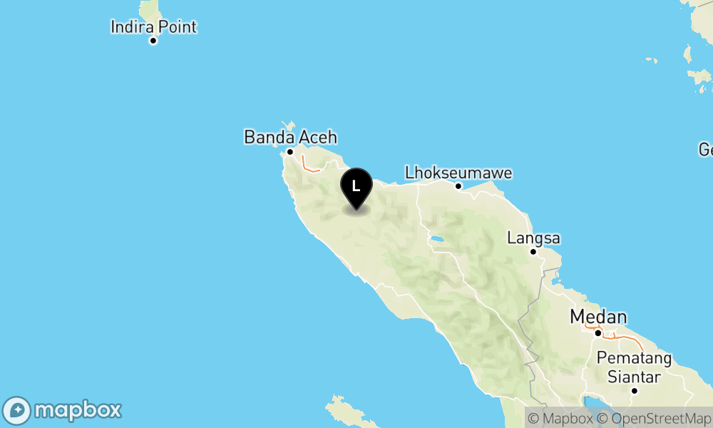Peta Gempa Pusat gempa berada di darat 29 km BaratDaya Kab. PidieJaya