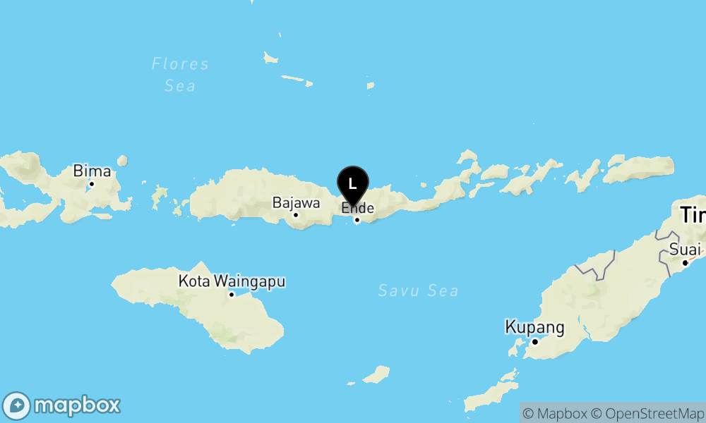 Peta Gempa Pusat gempa berada di darat 12 km BaratLaut ENDE