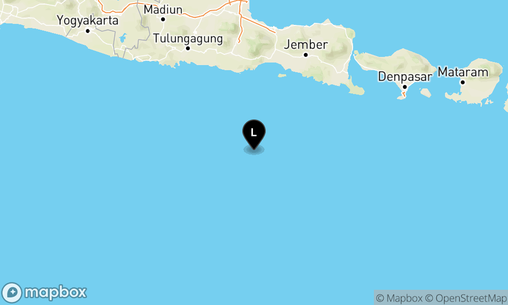 Peta Gempa 171 km BaratDaya LUMAJANG-JATIM