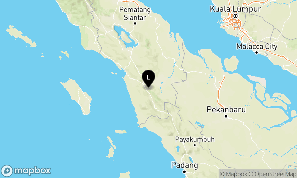 Peta Gempa Pusat gempa berada di darat 21 km tenggara Padang Sidempuan
