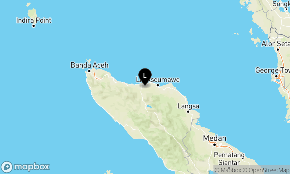 Peta Gempa Pusat gempa berada di darat 14 km tenggara Kab. Bireuen