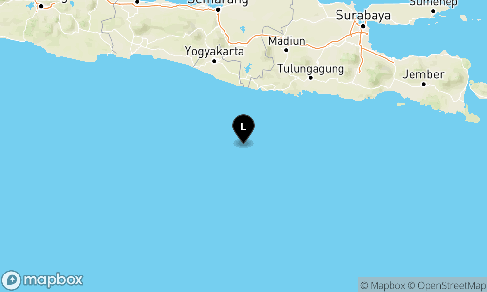 Peta Gempa 111 km BaratDaya PACITAN-JATIM