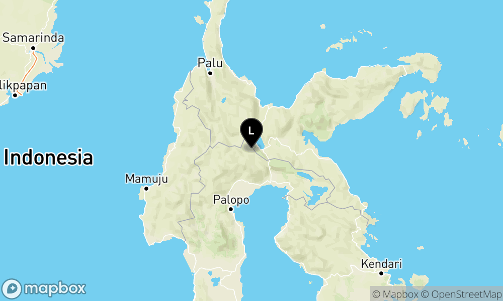 Peta Gempa Pusat gempa berada di darat 62 Km Timur Laut Luwu Utara