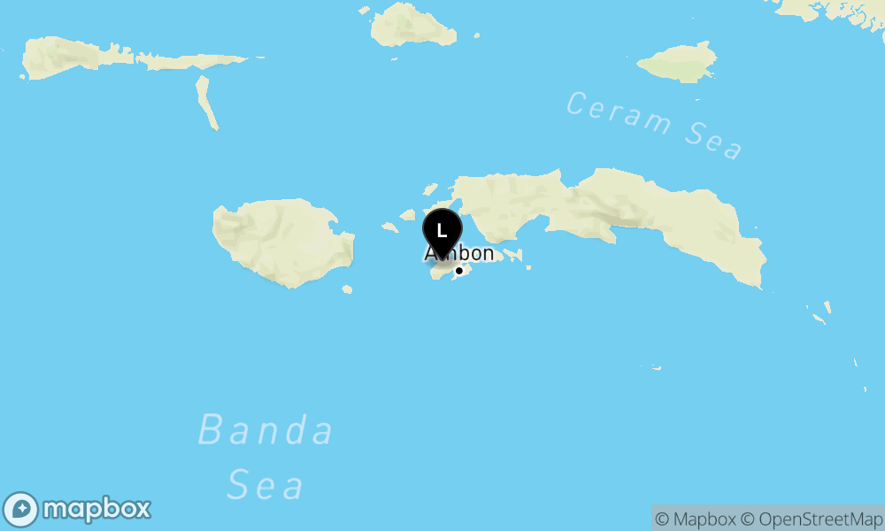 Peta Gempa Pusat gempa berada di darat 17 km barat Ambon