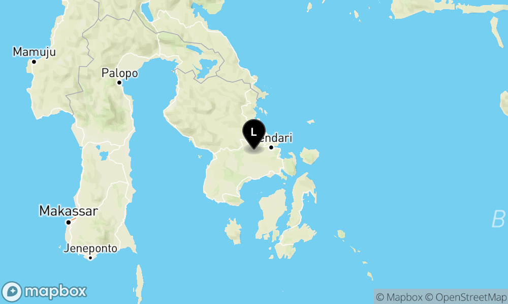 Peta Gempa Pusat gempa berada di darat 5 km timur laut Mowila, Kab. Konawe Selatan