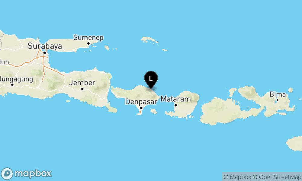 Peta Gempa Pusat gempa berada di darat 16 km Baratlaut Karangasem