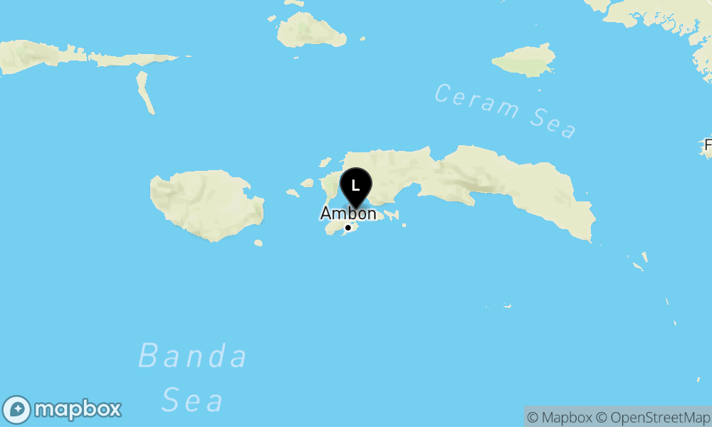 Peta Gempa Pusat gempa berada di darat 19 Km Timur Laut AMbon