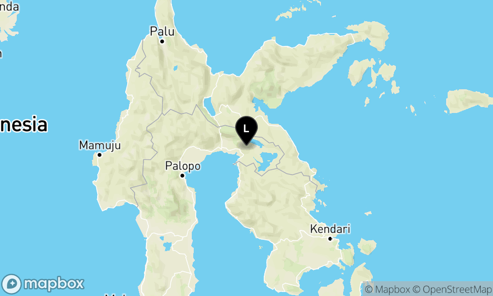 Peta Gempa Pusat gempa berada di darat 3 km Timur Laut Luwu Timur