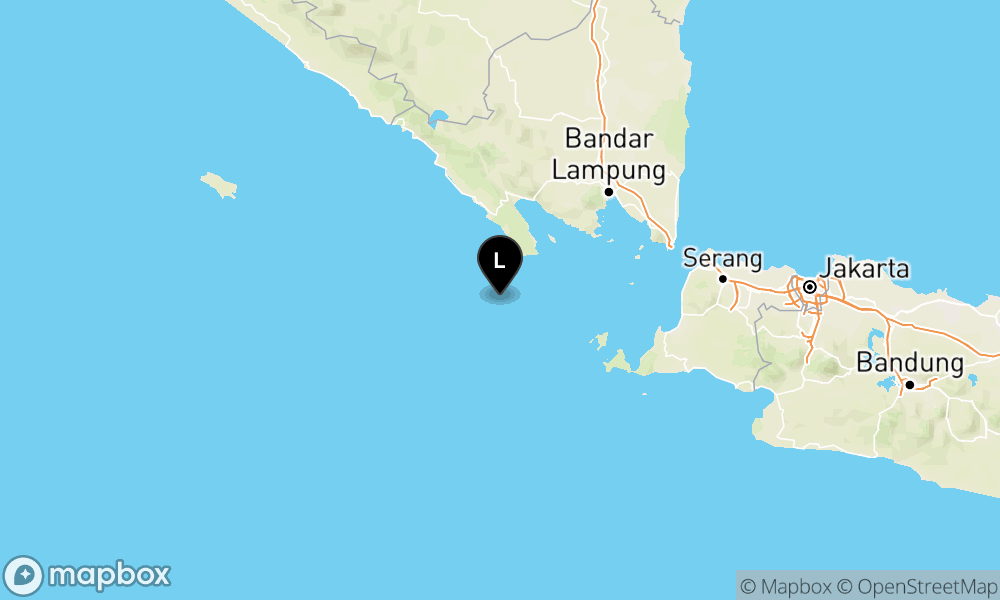 Peta Gempa 93 km BaratDaya TANGGAMUS-LAMPUNG