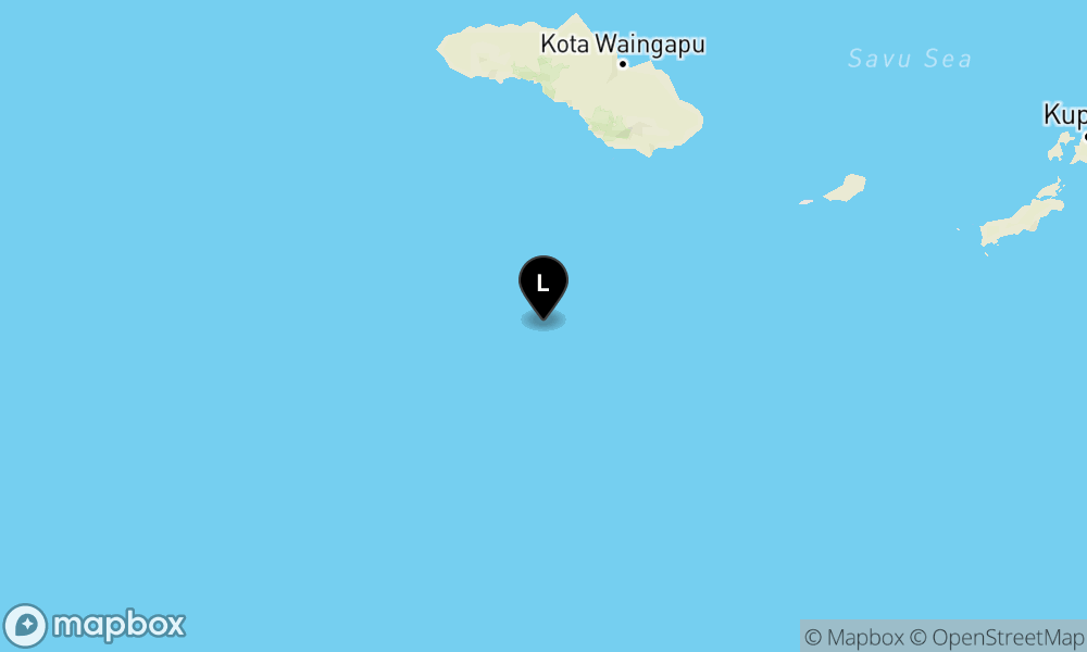 Peta Gempa 141 km BaratDaya KARERA-SUMBATIMUR-NTT