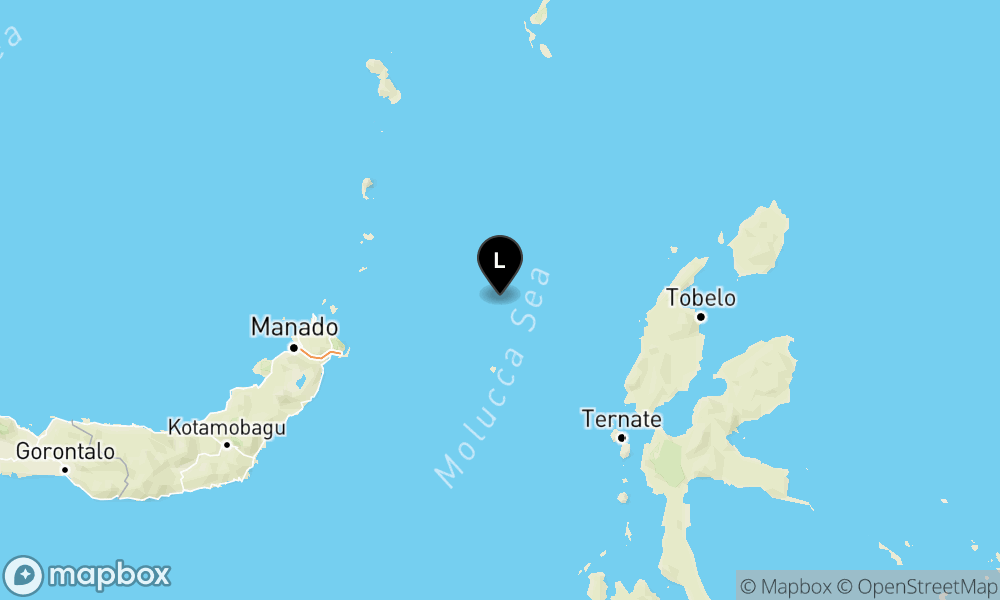 Peta Gempa 139 km BaratLaut HALMAHERABARAT-MALUT