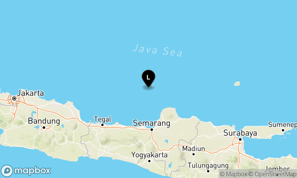 Peta Gempa 81 km BaratLaut JEPARA-JATENG