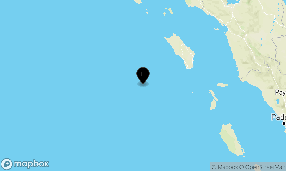 Peta Gempa 140 km BaratDaya NIASBARAT-SUMUT