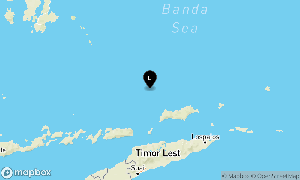 Peta Gempa 168 km TimurLaut ALOR-NTT