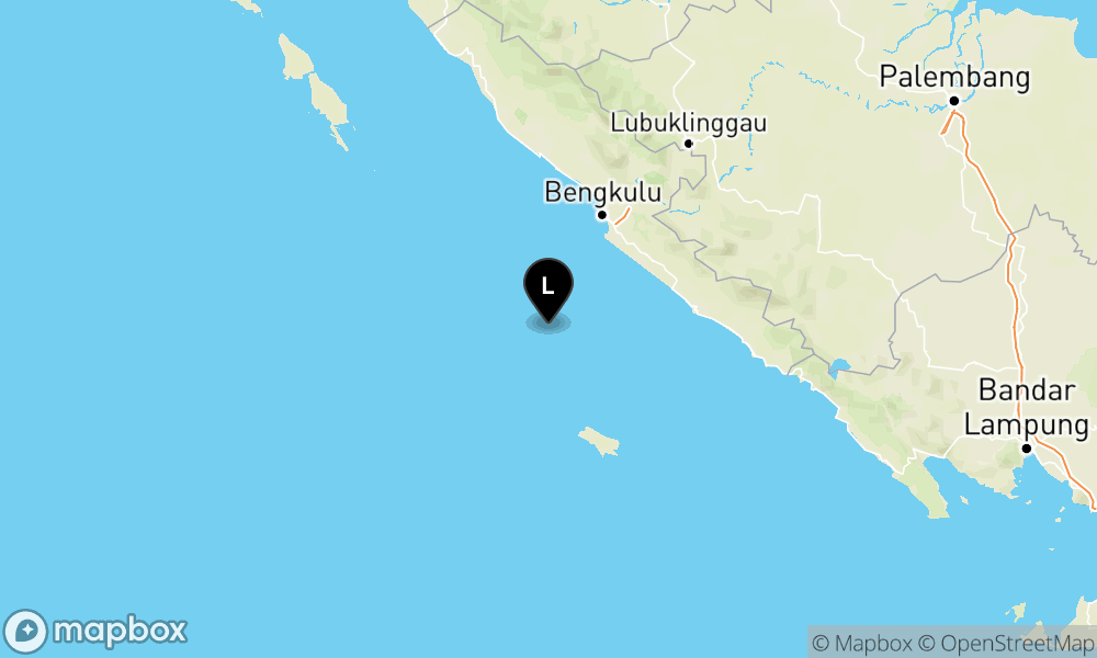Peta Gempa 93 km BaratLaut ENGGANO-BENGKULU