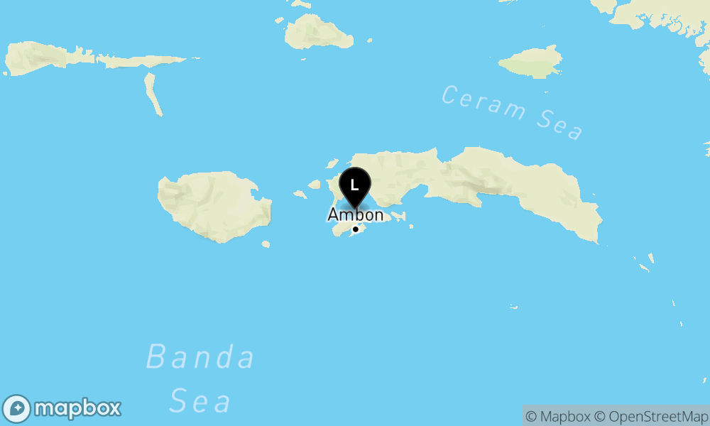 Peta Gempa Pusat gempa berada di laut 19 Km Utara Ambon