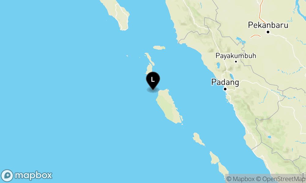 Peta Gempa 161 km BaratLaut KEP-MENTAWAI-SUMBAR