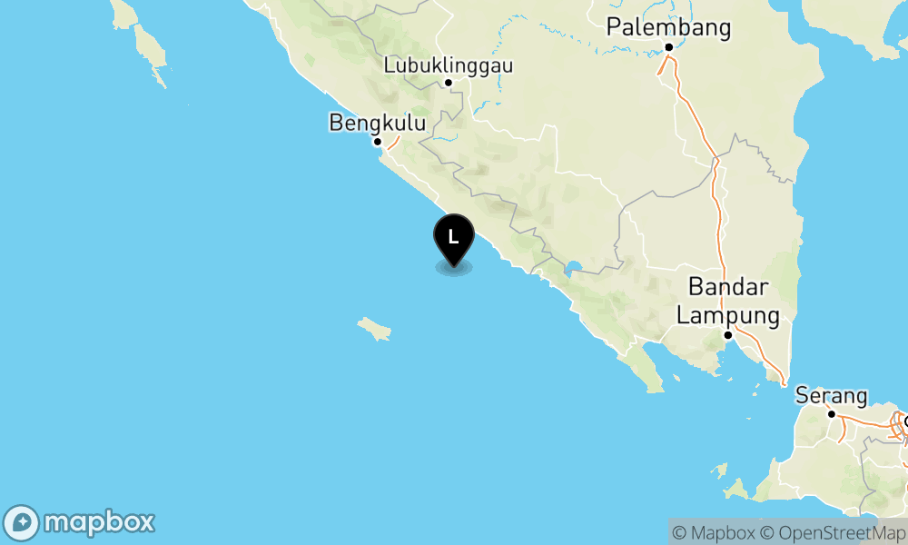 Peta Gempa 49 km BaratDaya KAUR-BENGKULU