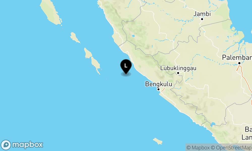 Peta Gempa 89 km Tenggara MUKOMUKO-BENGKULU