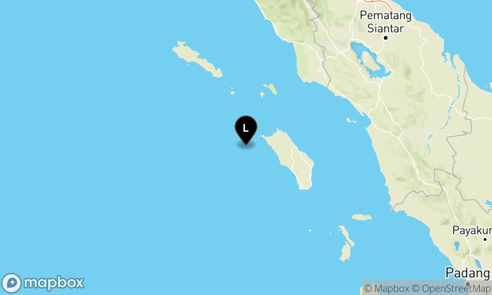 Peta Gempa Pusat gempa berada di laut 60 Km BaratDaya Nias Utara