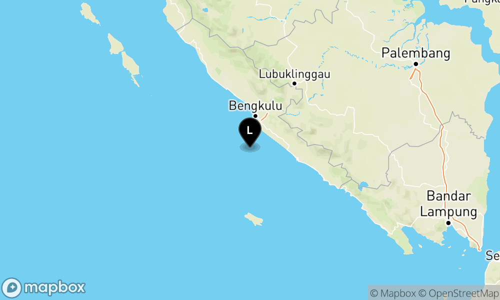 Peta Gempa 51 km BaratDaya SELUMA-BENGKULU