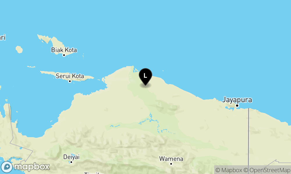 Peta Gempa 37 km BaratLaut MAMBERAMOTENGAH-PAPUA