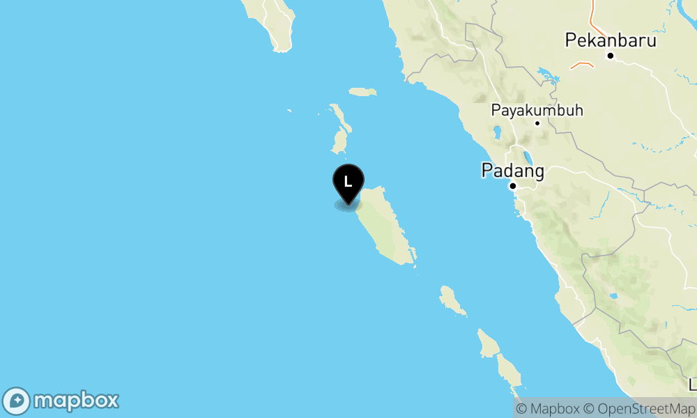 Peta Gempa 147 km BaratLaut KEP-MENTAWAI-SUMBAR