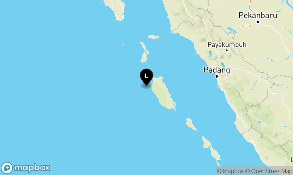 Peta Gempa 147 km BaratLaut KEP-MENTAWAI-SUMBAR
