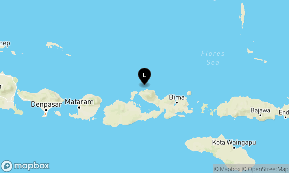 Peta Gempa Pusat gempa berada di laut 71 km TimurLaut Sumbawa