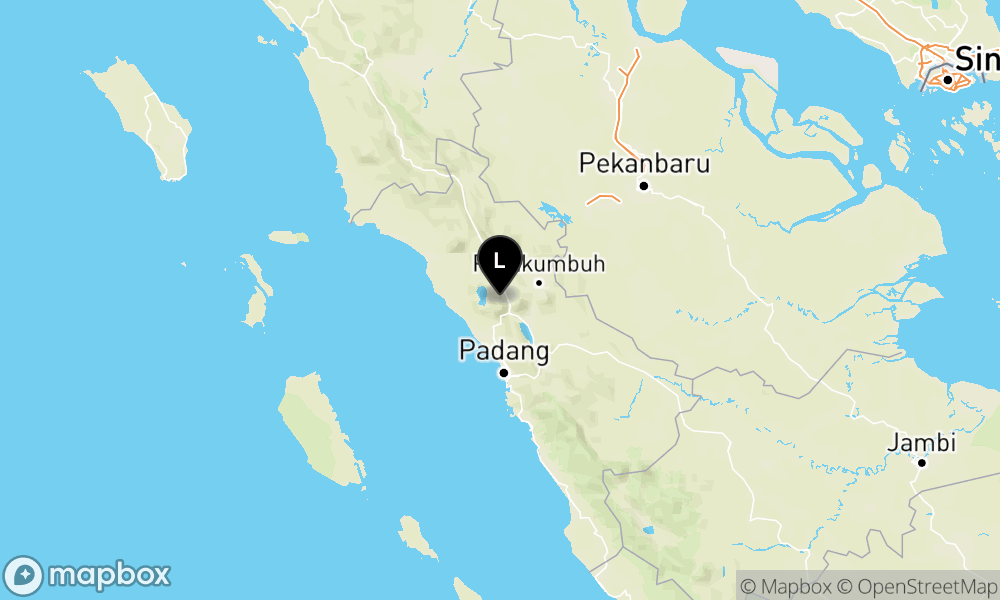 Peta Gempa Pusat gempa berada di darat 7 km BaratDaya Bukittinggi